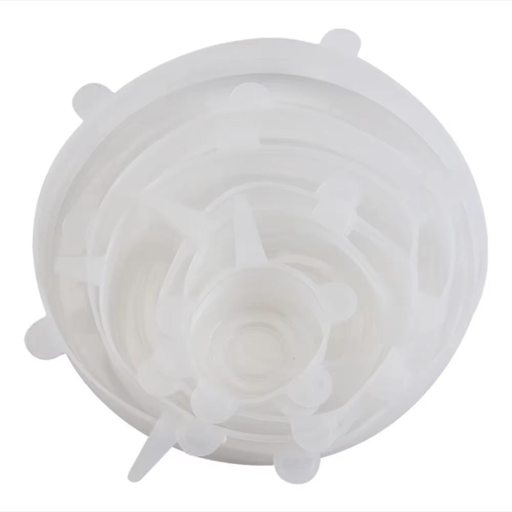 6pcs Silicone Cover Stretch Lids Reusable Durable and Expendable Lids Silicone Covers for Fresh Food Leftovers Keep Food Fresh