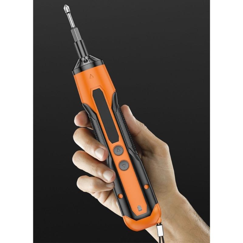 Portable Wireless Electric Screwdriver with Reversible Function Multiple Bit Ergonomic Design Charging Lithium Batteries
