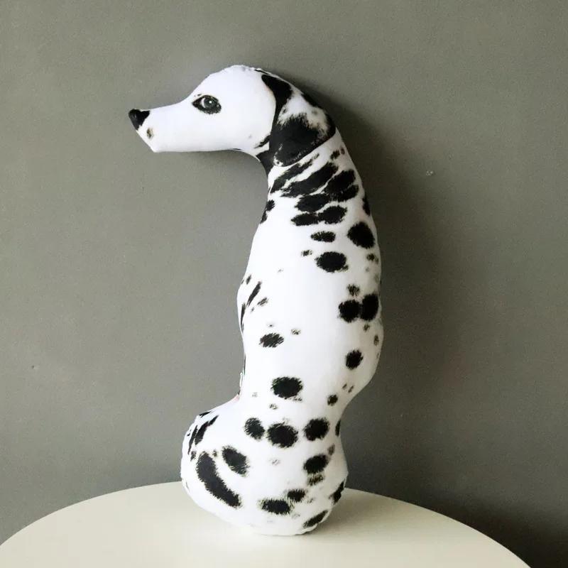 2025 HOT 50cm 3D Lifelike Animal Cute Bend Dog Printed Throw Pillow Funny Dog Head Cosplay Favorite Toy Cushion for Home 50cm (0.3kg)