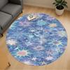 1pc Galaxy Print Round Chair Mat Area Rug - Non-Slip, Floor Mat for Office, Bedroom, and Indoor Decor C1125098