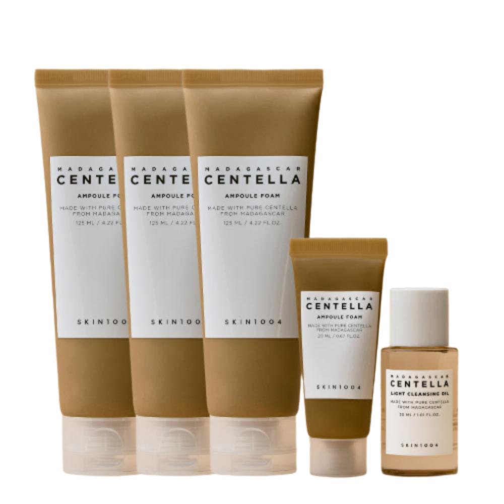 SKIN1004 Centella Ampoule Foam 125ml (3pcs) + Foam 20ml + Oil 30ml