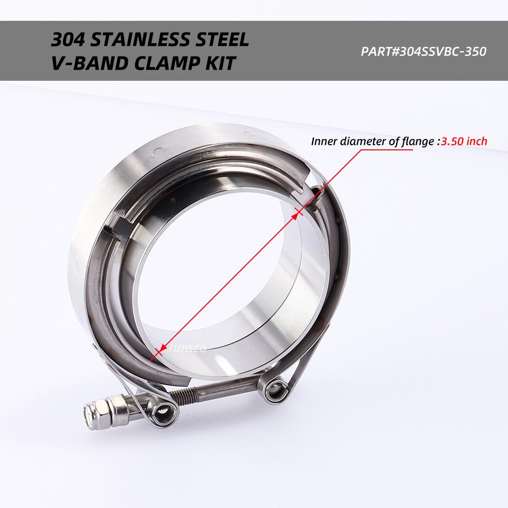 Car 304 Stainless Steel V Band Clamp Kits Turbo Exhaust Pipe Vband Clamp Male Female Flange V Clamp Universal