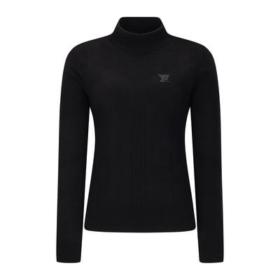 ANEW GOLF W Performance Pulovr s vysokým límcem a větruodolnou úpravou_Bk