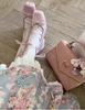 Satin Ribbon Bow Cross-Strap Mary Jane Ballet Flats 2025