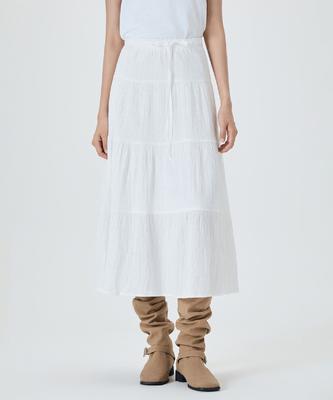 MIXXO Tiered Elastic Long Skirt Re Whf70Qg_Miwwhf80Qg