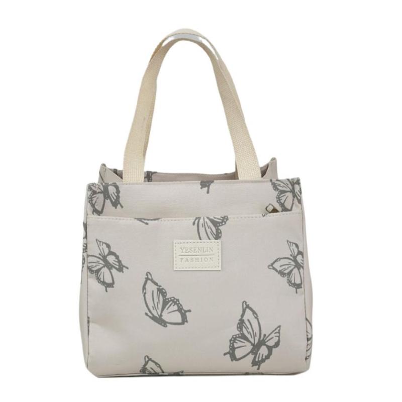 Fashion Butterfly Printed Versatile Handbag Office Worker Travel Picnic Lunch Tote Bag Outdoor Mountaineering Bag Christmas Gift