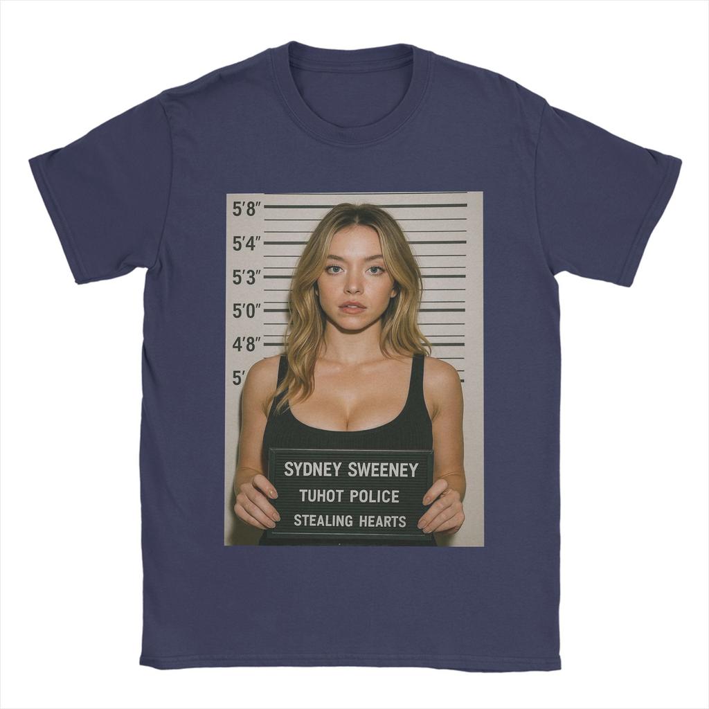 Incredibile Sydney Sweeney Sta Rubando Cuori Maglietta in Cotone Classica Unisex Abbigliamento e T-shirt Estiva da Donna