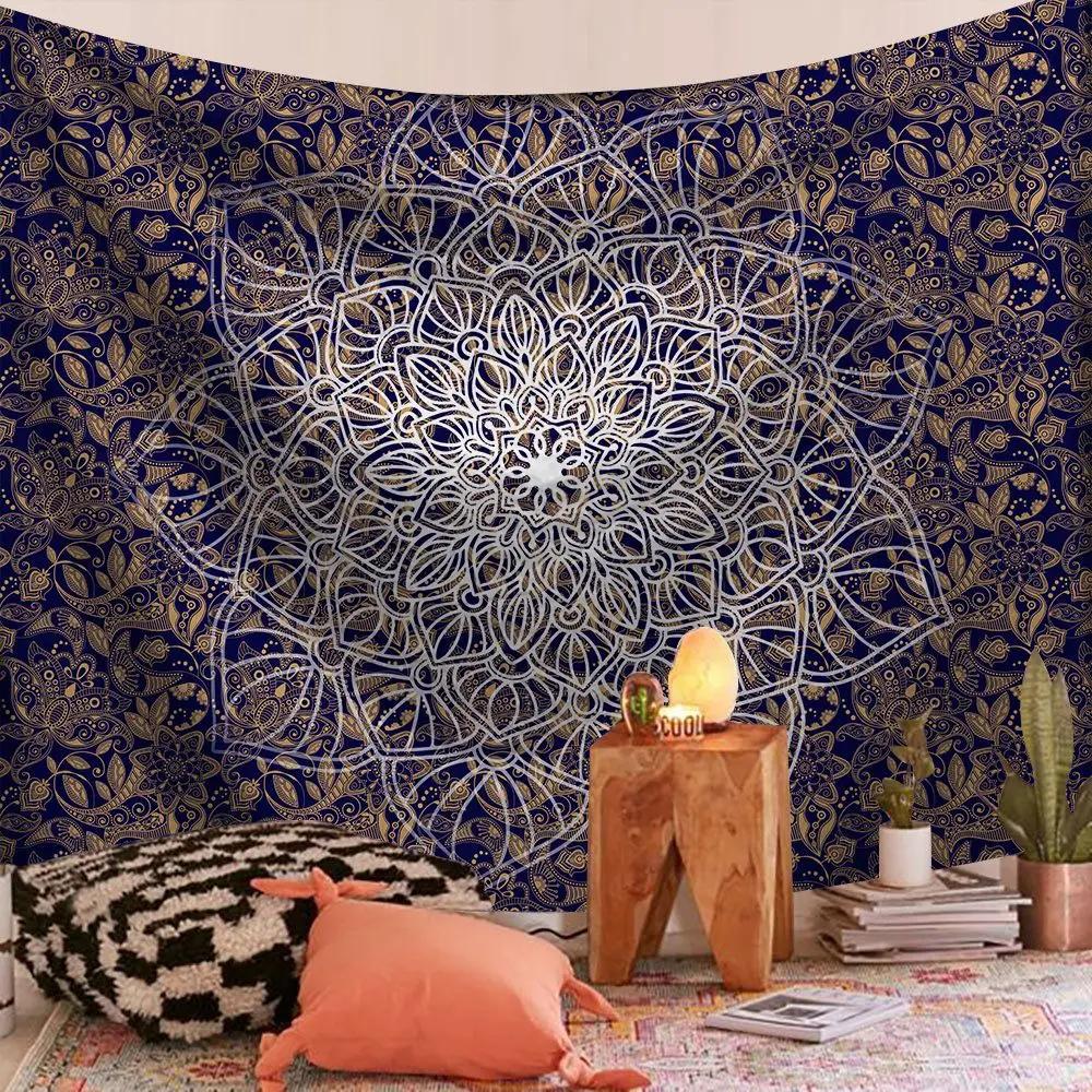 VIKAMA Vintage Ethnic Style Tapestry Elegant Printing Bohemian Style Bedroom And Living Room Decorative Tapestry