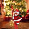 Santa Climbing Ladder Funny Electric Claus Rope Ladder Decoration Christmas Tree Decorations Hanging Ornaments for Party Door