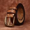 Rare Thickened First Layer Cowhide Belt Men'S Genuine Leather Pin Buckle Personality Niche Trend Casual Laser Engraving Belt Men