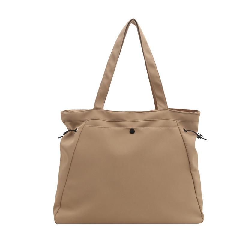 Nylon Large Tote Bag For Women Casual Street Style With Zipper Closure And Inner Phone Pocket
