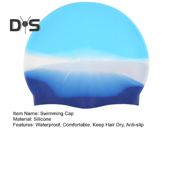 Czepek pływacki dla dorosłych silikonowy, wodoodporny, do basenu, antypoślizgowy czepek kąpielowy do długich i krótkich włosów, aby włosy pozostały suche