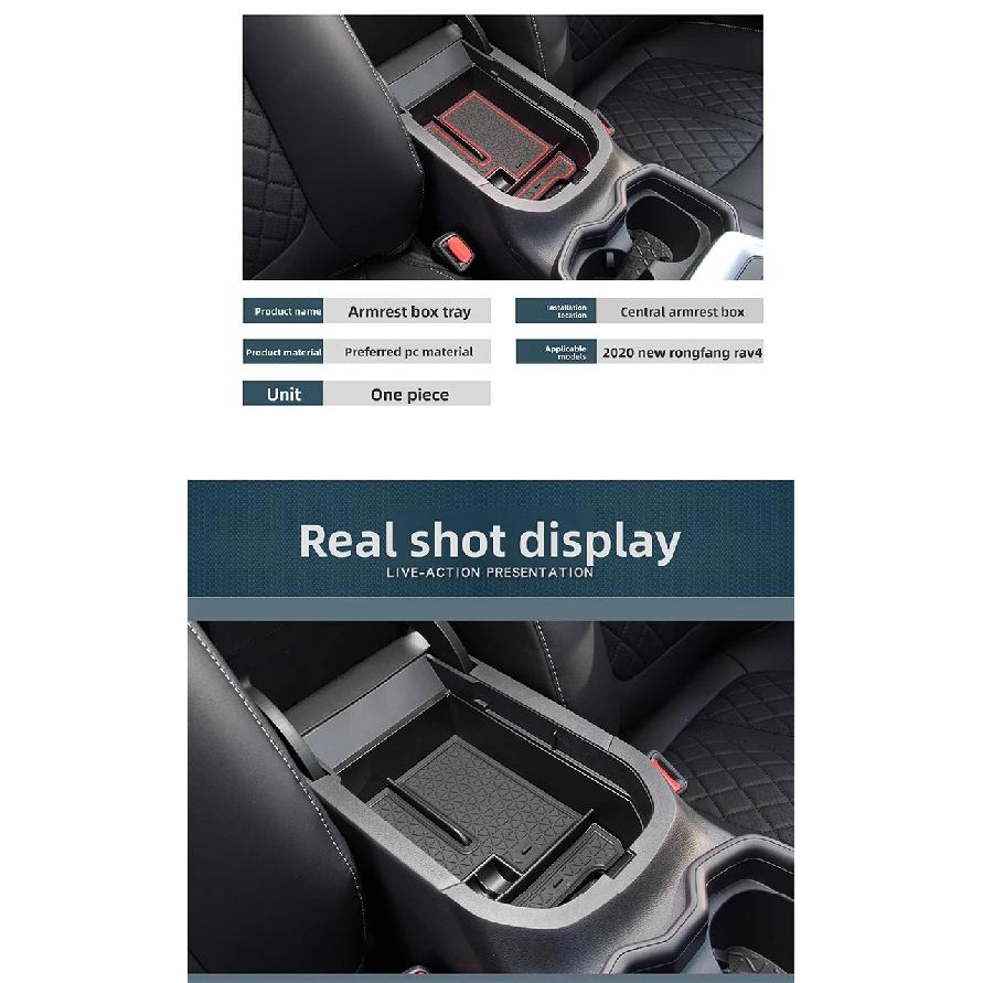 For Toyota RAV4 XA50 2019~2025 RAV 4 Hybrid Car Center Console Dashboard Organizer Tray Armrest Storage Box Interior Accessories
