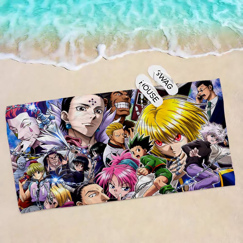 Cartoon Animation HUNTER X HUNTER Microfiber Beach Towel Absorbent Quick dry Soft Yoga Swimming Resort Mountain Climbing Towel