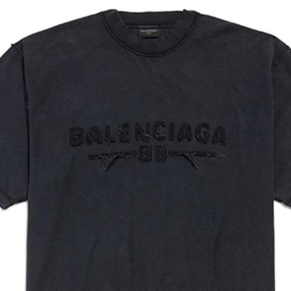 Balenciaga SS25 T Shirt Regular Fit Men's Black 822441TSVA21041