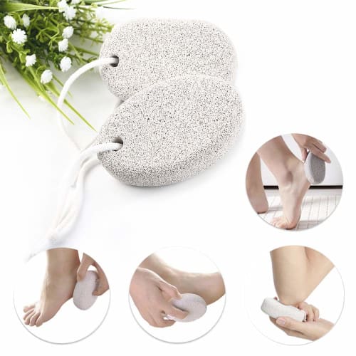 Phogary Natural Pumice Stone for Foot, 2-Piece Lava Pedicure Tool for Feet and Hands, Hard Skin Exfoliation - Natural Foot File, Exfoliation, Removes