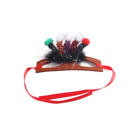 Pet Halloween Hair Accessories for Dogs Cats Furry Twisted Spring Headband Kitten Puppy Cosplay Costume for Halloween Christmas Party Photo Props