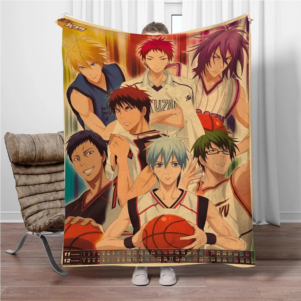 Japonské Anime Kuroko-No-Basket Flanelová deka Měkká teplá přehozová deka Deka na pohovku Kancelář Postel Kancelář Kempování Cestování
