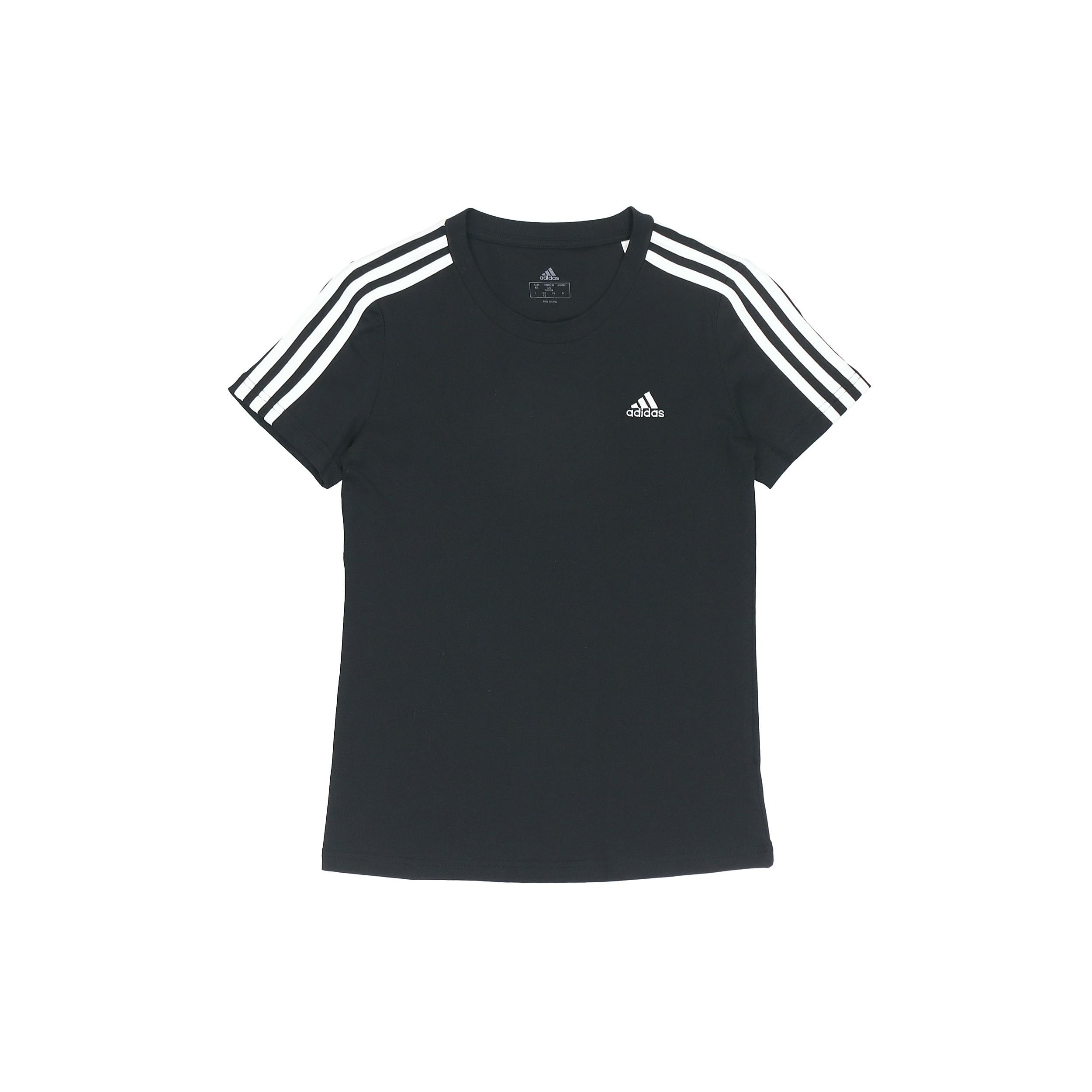 (WMNS) adidas W 3s T Sports Round Neck Short Sleeve Black T-Shirt Women s GL0784 XS