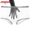Men's Trendy Ice Silk Seamless Transparent Boxer Briefs - Red