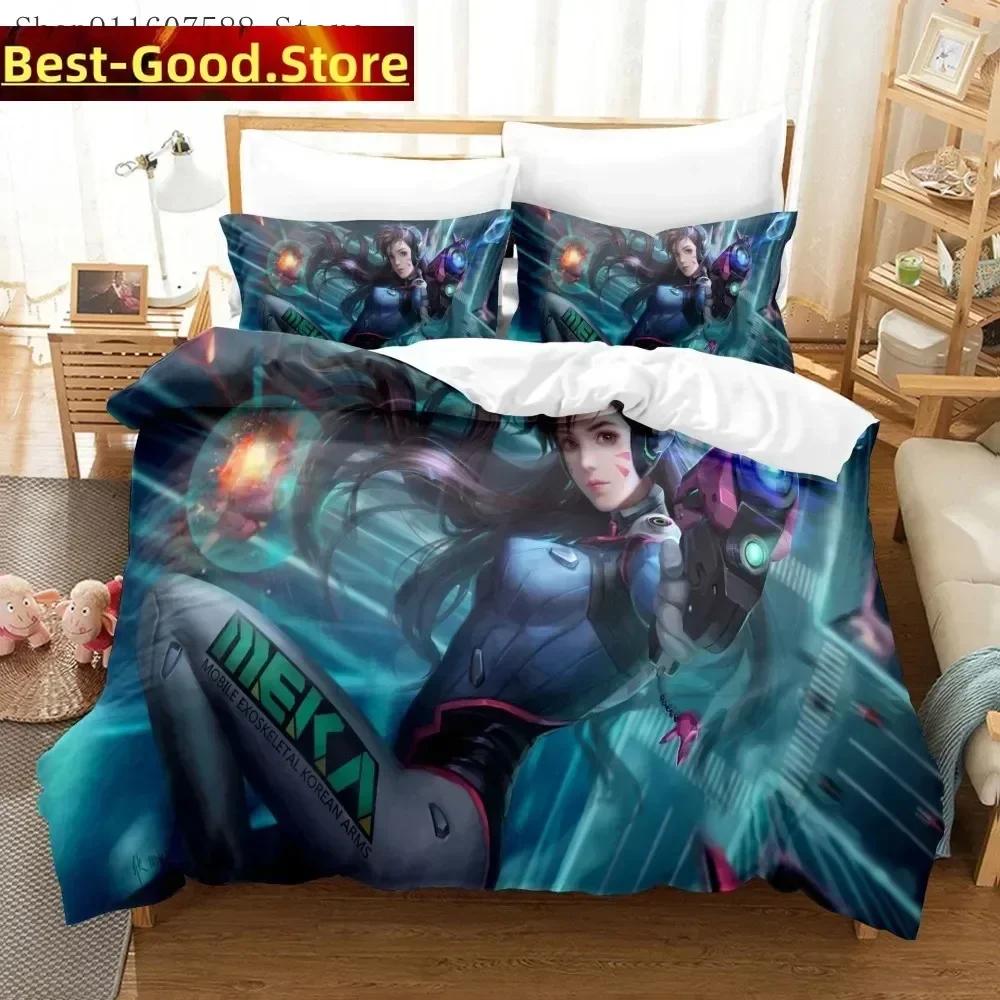 

Anime Overwatch Game Beding Set Printed Bed Linen Set With Pilowcase Bed Soft Duvet Cover Soft Single Double Quen Super King-Sized Dimensionsd 100*200cm Single