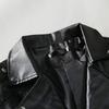Autumn new men's high-quality slim-fit lapel diagonal leather jacket, British fashion biker leather jacket