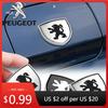 Samolepka na auto Kovový štít Loga na auto Karoserie Kufr Blatník Odznak Samolepka Příslušenství Pro Peugeot 206 307 308 3008 207 208 407 508 20