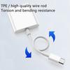 2In1 Type C To USB2.0 PD Charging OTG Adapter USB HUB Splitter Converter TPE+ABS