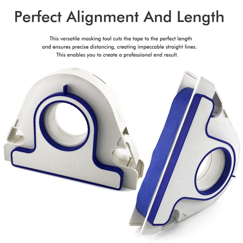 Painter Masking Tape Applicator with Barrier and Special Corner Attachment for Painting Decorating Window, Door Frames