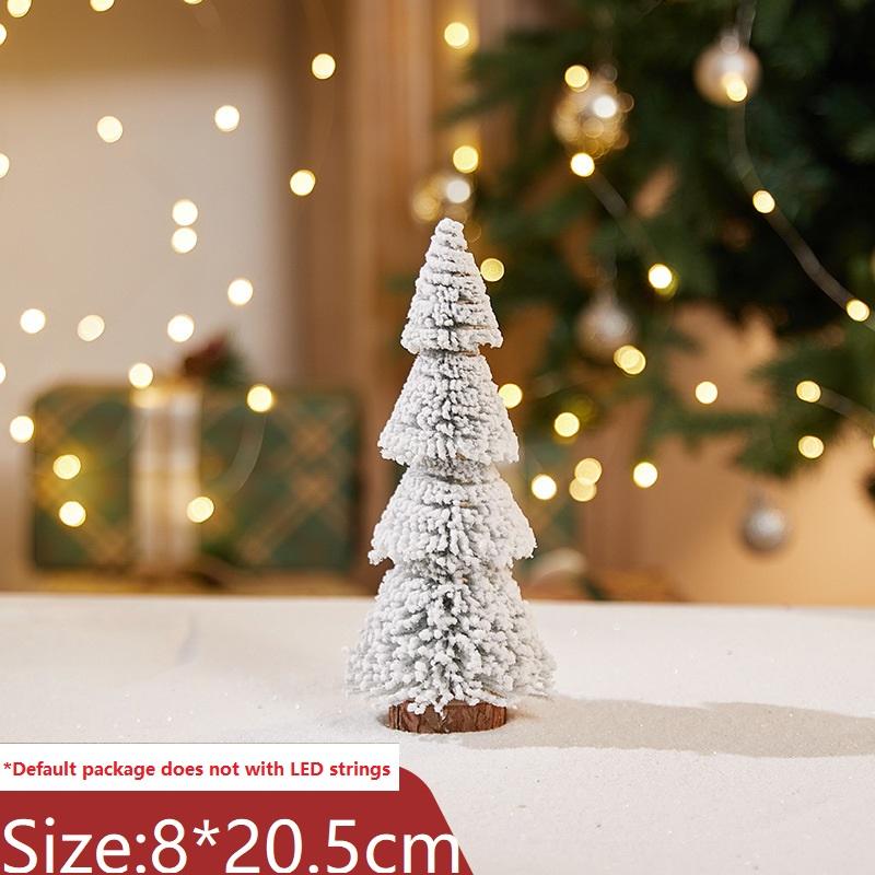 2025 Mini Christmas Tree Decoration Ornament Home Desktop Lights String Glowing Christmas Tree Xmas Holiday New Year Craft Decor