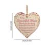 Wooden Heart Hanging Sign Birthday Mothers Day Gifts Thank You Gift For Mom Home Door Decorative Ornaments Pendant