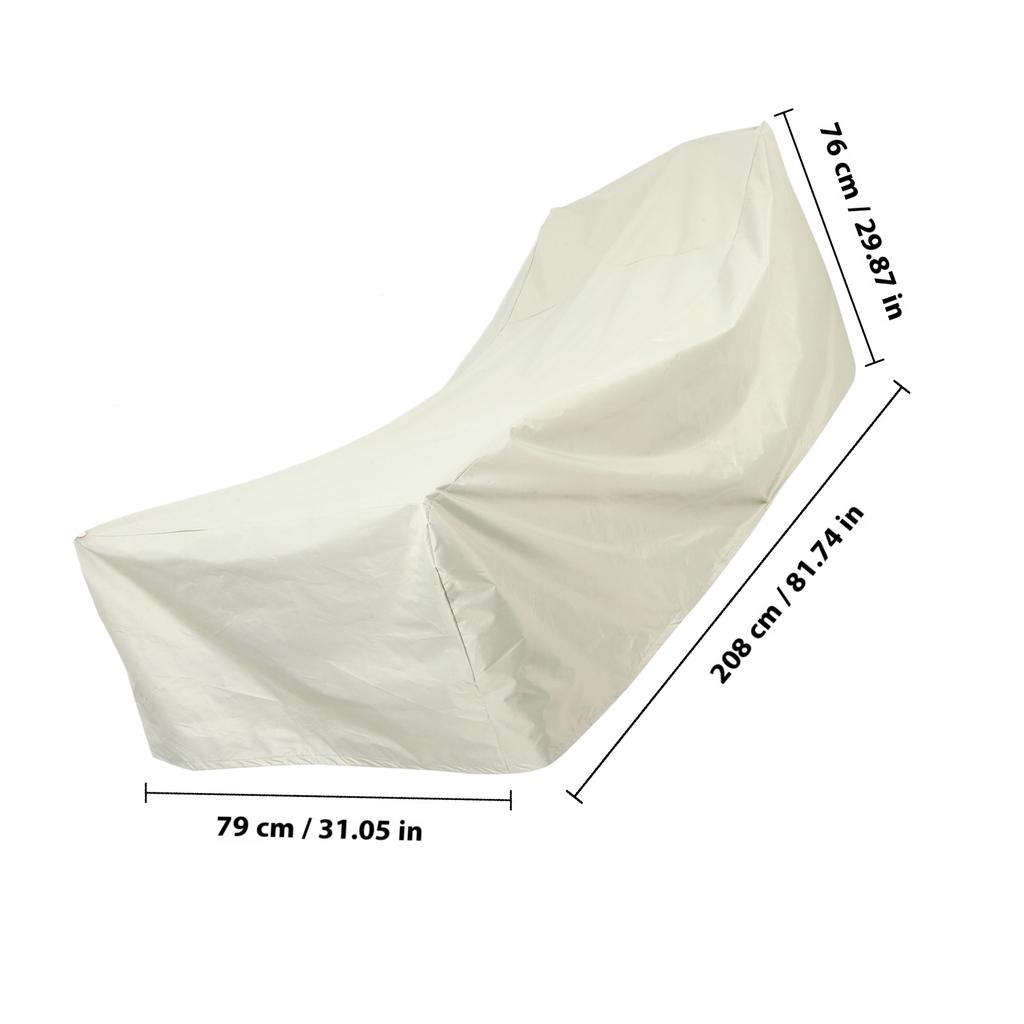 Oxford Cloth Sun Lounger Cover Outdoor Recliner Chair Protector Patio Lounges Cover Waterproof Foldable Storage Weather