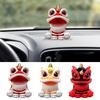 Cute Dashboard Car Accessories Desk Decor Chinese Lion Shaking Head Solar Power Cute Car Ornament Chinese Decorations Dashboard