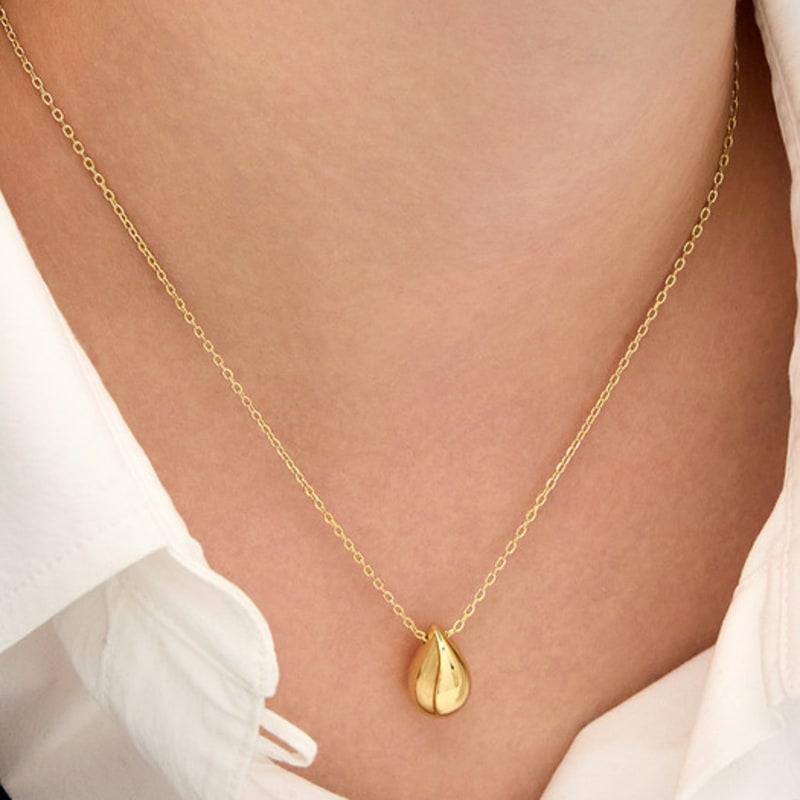 

hyeres-lor champagne moon dew drop silver (Y) volume necklace HL2N58236Y9550 single type