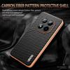 Luxury Skin Feel Carbon Fiber Pattern Electroplated Frame Phone Case for Redmi Note 15 14 Pro Plus 13 K80 K70 Shockproof Cover