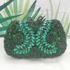 WHTUOHENG Bolso de Noche de Cristal Plateado Carteras de Diamantes Rhinestone Mujeres Carteras de Rhinestone Bolsos de Boda y Baile de Fin de Curso Bolso de Mano para Cena