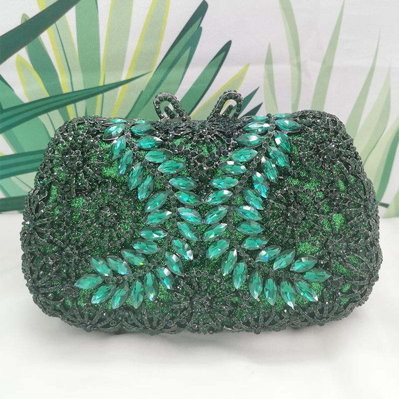 WHTUOHENG Bolso de Noche de Cristal Plateado Carteras de Diamantes Rhinestone Mujeres Carteras de Rhinestone Bolsos de Boda y Baile de Fin de Curso Bolso de Mano para Cena