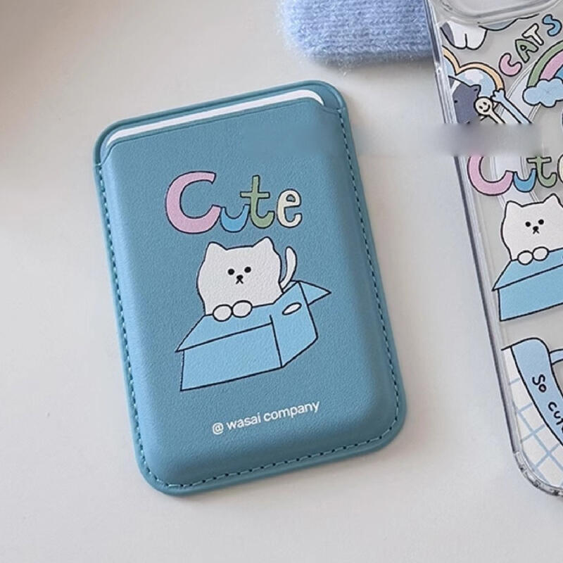 

Tail Boxcat MagSafe Card Case Card Wallet Blue