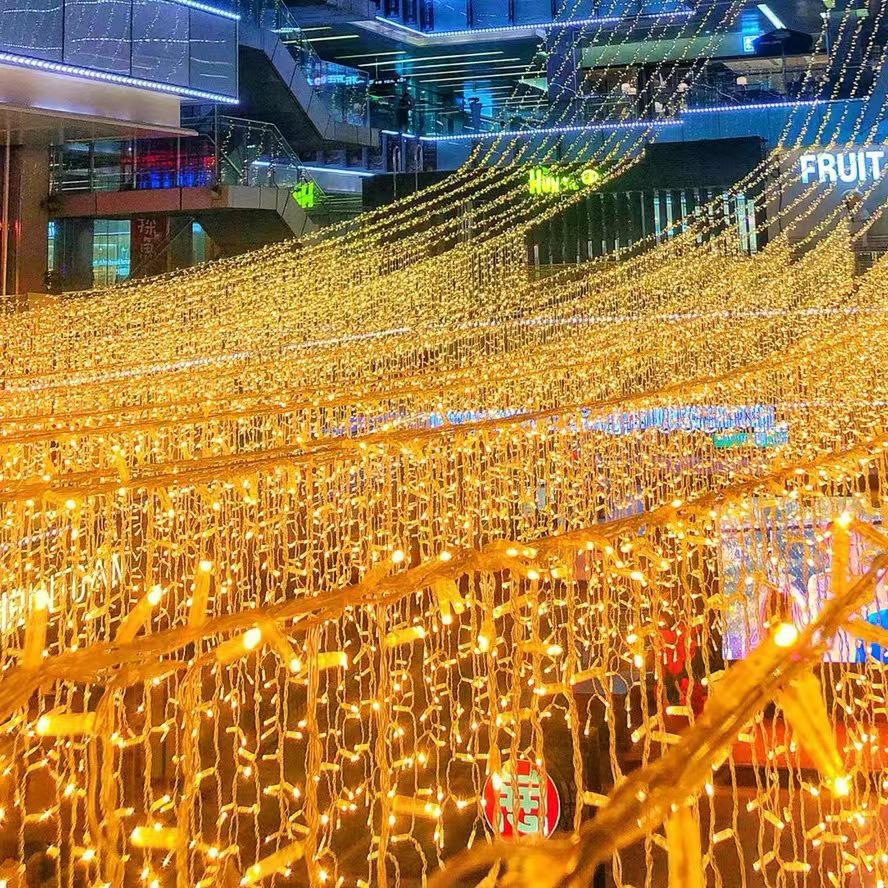 Cross-border Waterproof LED Outdoor Twinkling String Lights for Courtyard and Decorative Waterfall Lighting