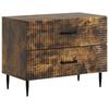 Nightstand Smoked Oak 62 X 34.5 X 47.5 Cm Particleboard