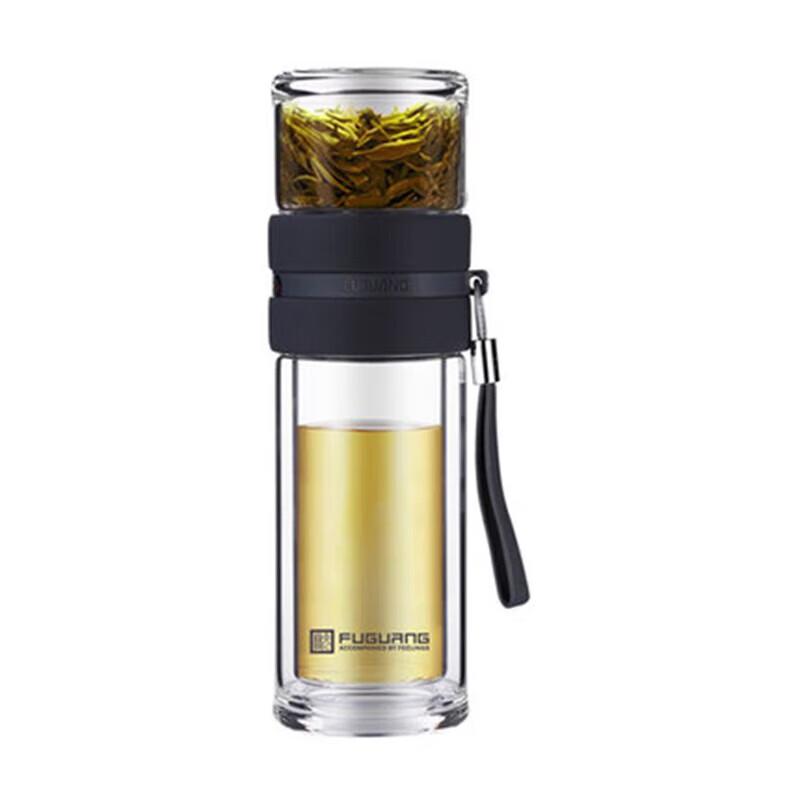 FUGUANG Double-Walled Glass Tea Infuser Bottle