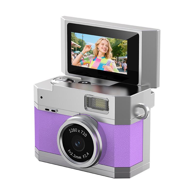 Retro CCD HD Thumb Flip Mini Digital Camera for Kids