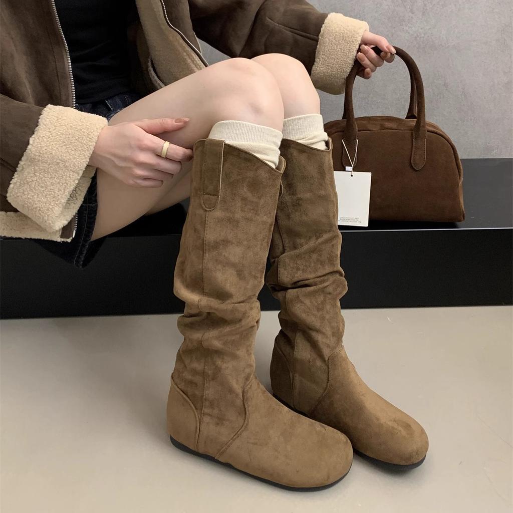 Niche retro style thick heel thin short boots women's 2025 new summer versatile height increase small high heel medium boots