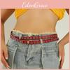 Fashionable Solid Color Porous Design Women Slim Waist Belt For Hiphop And Street Fashion