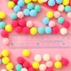100pcs/set Colorful Plush Poms Ball Applique Make Hairband Scarf Mittens Crafts