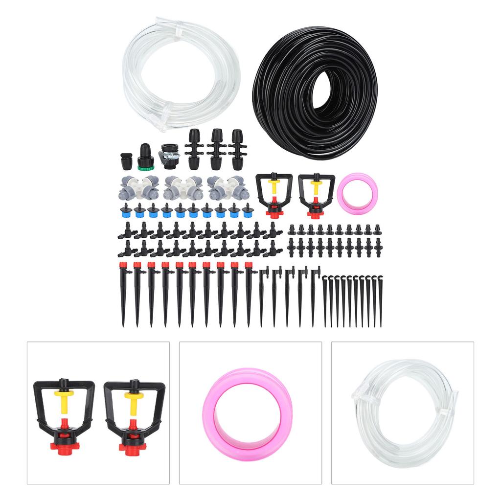 30m Tropfbewässerungsset Schlauch Düsen Adapter Ventile Tropfer Set Gartenbewässerungssystem