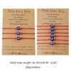 Blaues Glücksbringer Armband mit bösem Blick Handgemacht Rotes Faden Seil Paar Armband