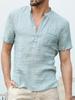 Workwear, Half Collar Polo Shirt, Short Sleeved T-shirt, Men's Loose Collar, Five Quarter Sleeve T-shirt