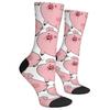 Whimsical Piggy Themed Crew Socks, Playful & Adorable Fun Loving Adults, Charming & Cute Pig Prints, Unbeatable Comfort