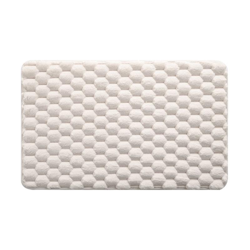 Large Flannel Anti-Slip Bathroom Mat - Absorbent Floor Mat for Shower Room or Toilet Door